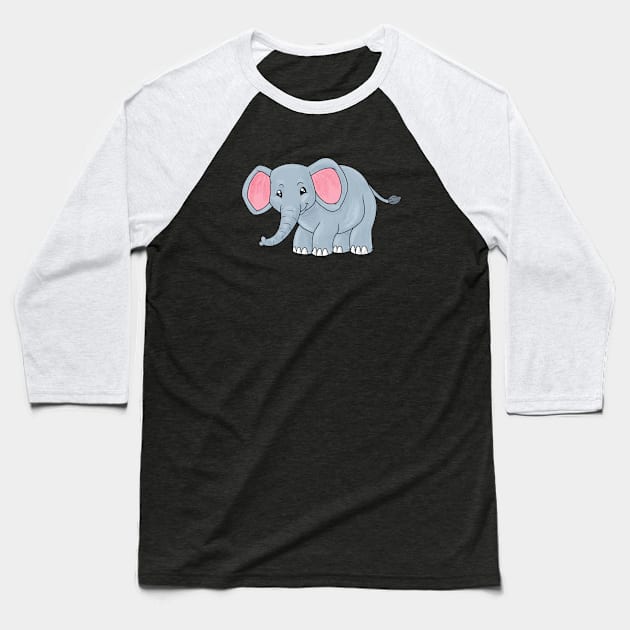 Elephant Pachyderm Africa India Baseball T-Shirt by bigD